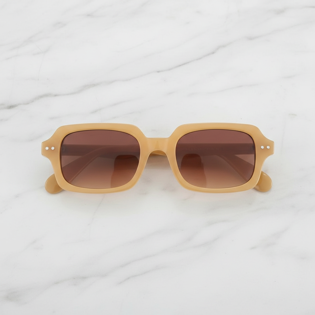 Beige caramel flat lay
